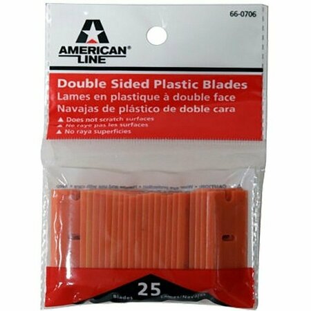 AMERICAN SAFETY RAZOR American Line Double-Sided Plastic Razor Blades, 25PK 66-0706